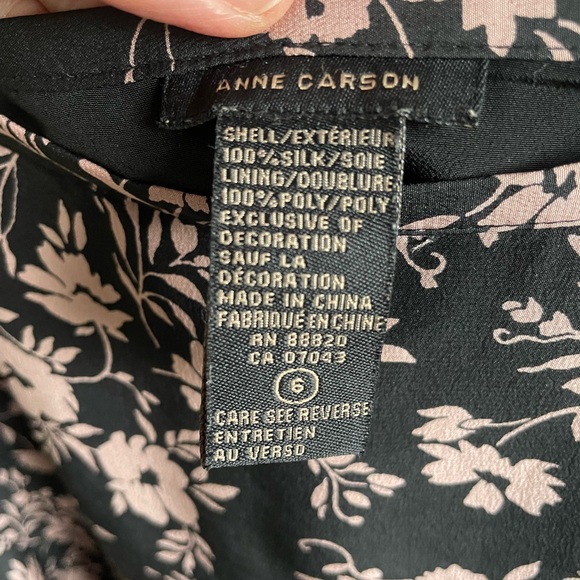 Y2K Anne Carson silk floral mini skirt-size 6 - Picture 7 of 11